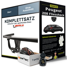 Für PEUGEOT 208 Fliessheck Anhängerkupplung starr +eSatz 7pol 12-19 AHK