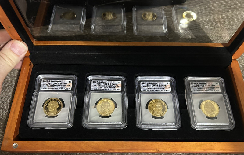 2007-S $1 Presidential Proof Set " 1st Day of Issue" ICG PR70 DCAM#2621 of 4207
