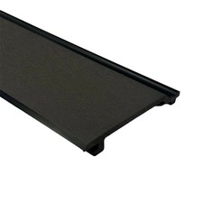 Black smooth finish composite exterior wall cladding - 3.6m length - DIY design