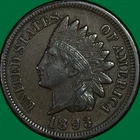 1893 Indian Head Cent Extremely Fine XF Coin #40499