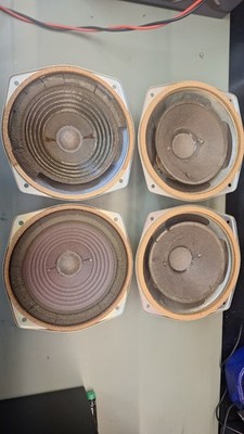 Heco Speakers (4) Size about 6'' for Parts defective. 4 Ohm nom. def.2x ex p 3002