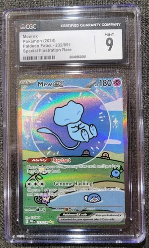 Mew ex 232/091 Sv: Paldean Fates Holo [CGC 9 Mint]