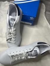 Size 11 Men’s adidas Stan Smith  White Navy Shoes FX5501
