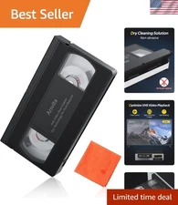 VCR Head Cleaning Tape - No Liquid, Quick and Easy VHS Maintenance Solution