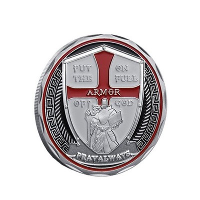 Pray Always Gift Challenge Coin Put On the Full Armor of God Decoration