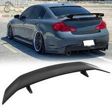 46" GT Style Rear Trunk Spoiler Wing Glossy Black For Infiniti G35 G37 Q50 Q60