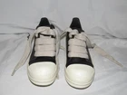 Rick Owens Black Leather Jumbo lace Up Sneakers Size 41