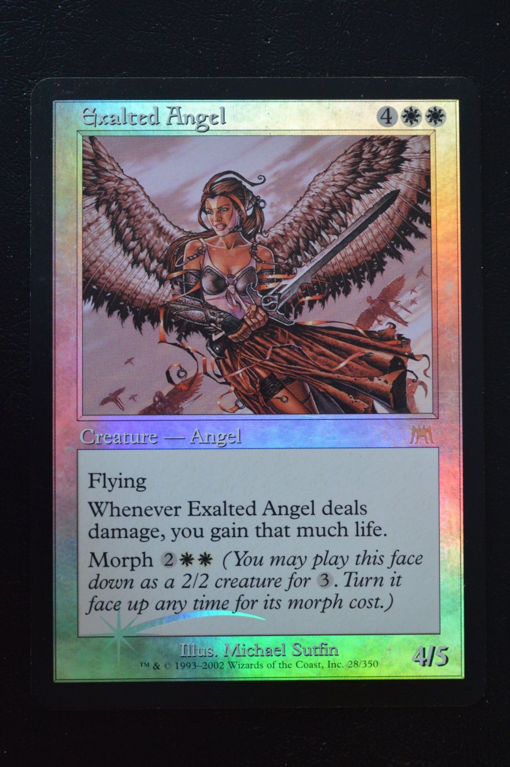 Magic The Gathering MTG EXALTED ANGEL FOIL Onslaught LP Lightly Played