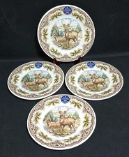 Set of 4 New Royal Stafford Homeland Collection Stag/Deer Salad Plates England