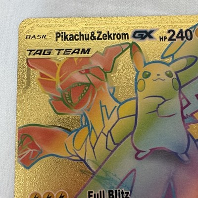 Pokémon Pikachu & Zekrom GX Gold TAG TEAM Card 184/181 | eBay
