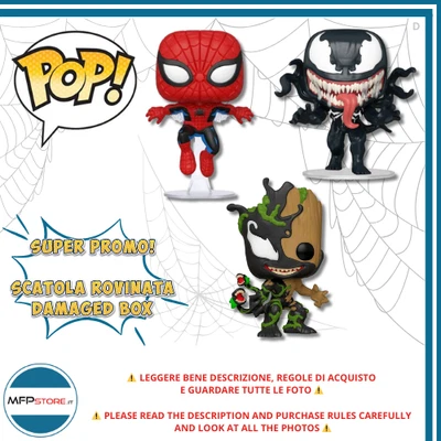 Lote 3 Funko Pop Spider-Man Venomizado Groot 601, Spider-Man 593, Venom 972 - Imagen 1 de 4