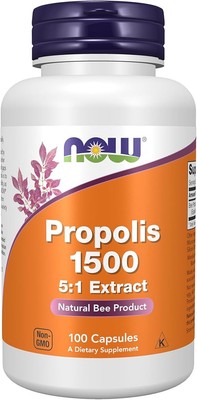 NOW Foods Supplements, Propolis 1,500 mg with 5:1 Concentrate, Natural Bee Pr...