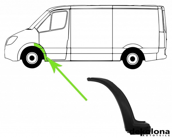 Reparaturblech Radhaus FüR Ford Transit Kasten Links Vorne AußEn 91-00-image