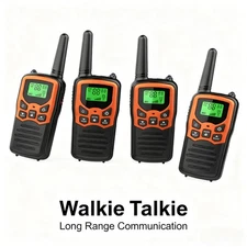 4 PACK Long Range 100 mile Walkie Talkie Two Way Radio Charge Headset Waterproof