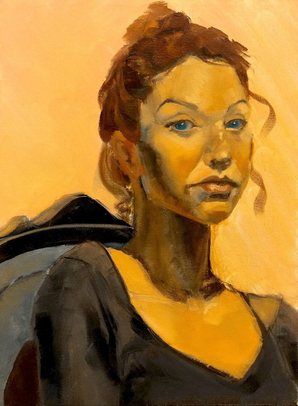 Portrait of a Woman Painting - Portraiture Figurative Art Oil Painting 