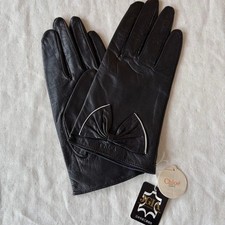 Chloe Sheep Leather Gloves 21cm Black Ribbon Women's Accessories