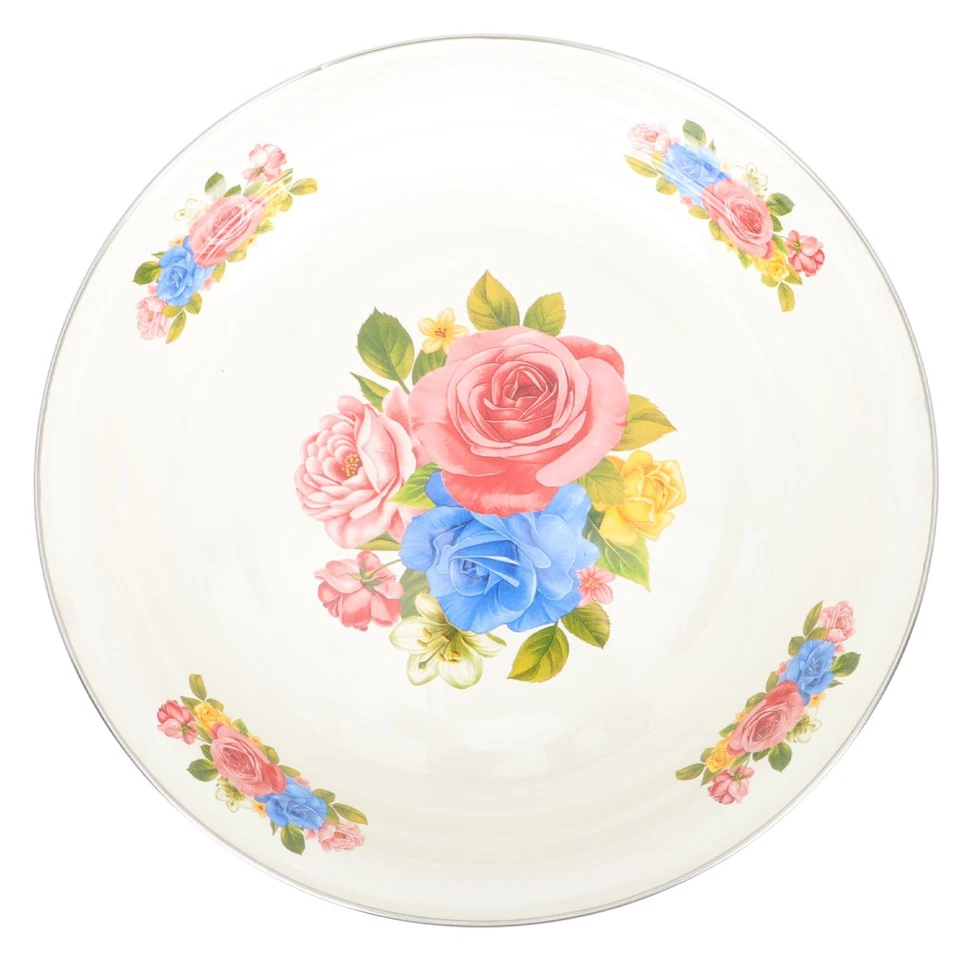 Snack Plate Enamel Camping Plates Serving Tray Dish Party Food Trays