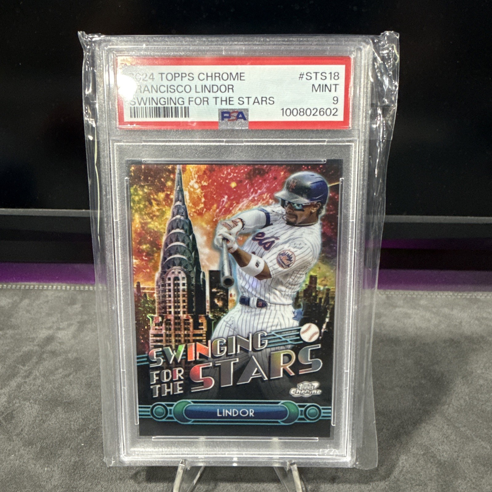 2024 Topps Chrome - Swinging for the Stars Francisco Lindor SSP PSA 9 🔥