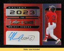 2022 Leaf Metal Pre-Production Proof Red Prismatic 1/1 Mikey Romero Auto 1k5
