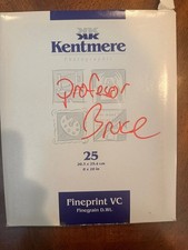 Kentmere Fineprint VC Finegrain DW 8x10 Fiber Photo Paper Open Box Est 12 Sheets