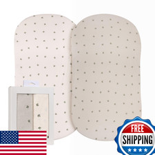 Ely  s  Co. Bassinet Sheets 2-Pack   Soft 100 Jersey Knit Cotton   Sage Leaf Pa