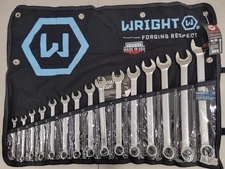 Wright Tool WRIGHTGRIP 2.0 12 Point 15 Pc. Combination Wrench Set SAE 715 OPEN