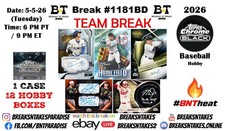 OAKLAND ATHLETICS 2026 Topps Chrome Black Baseball CASE 12 BOX Break #1181BD