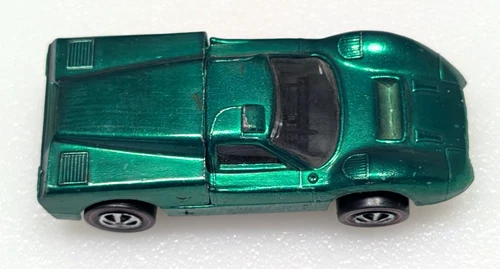 Vintage 1967 Hot Wheels Redline Ford J Car Emerald Green  Black Interior