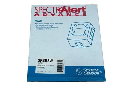 System Sensor SPBBSW Fire Alarm Back Box Skirt White (NEW IN BOX)