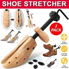 2-Way Wooden Adjustable Shoe Stretcher Expander Men Women Boot Size US 9-13