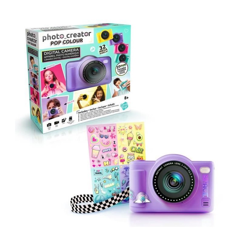 Appareil photo numérique Pop Canal Toys violet avec impression thermique pour enfant