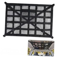 Car Ceiling Cargo Net Pocket, 31.5" 21" Roof Adjustable Cross-Strap Double