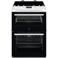 Image of AEG 600mm Double Electric Cooker Induction Hob White CIX6540ACW