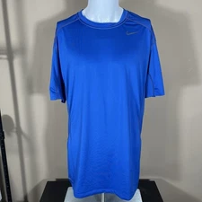 Nike Pro Combat Core 2.0 Fitted Short Sleeve shirt blue 449787-495 mens size XL