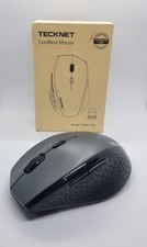 TECKNET Wireless Mouse, 2.4Ghz USB 4800DPI Silent Click Ergonimic gray