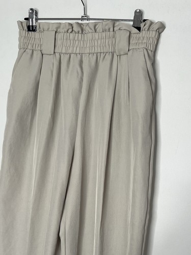Zara Elastic Stretch Waist Pants Beige Womens Size Euro M Mex 28 - Picture 2 of 10