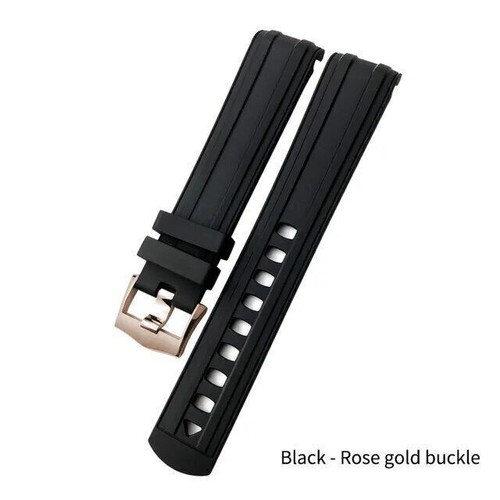 For Omega Seamaster 300 Fluorous Silicone Rubber Watchband 19 20 21mm Strap - Picture 18 of 20