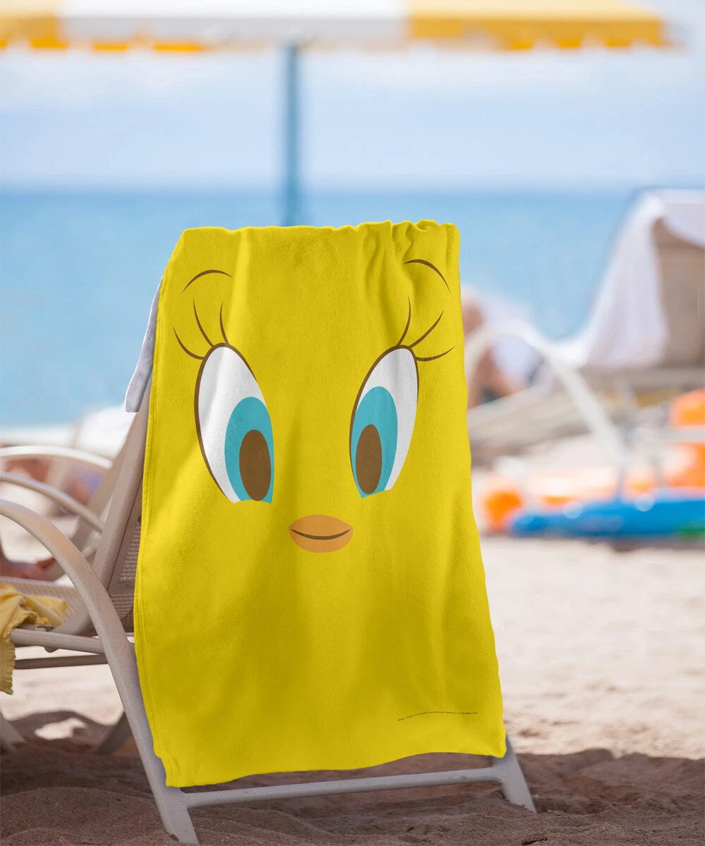 Looney Tunes Beach Towel, 30"x60" Tweety Head Beach Towel