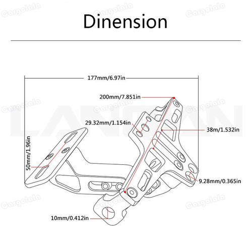 Brand new CNC LED Rear License Plate For BMW S1000RR 2009-2018 F650/700/750/800 - Picture 10 of 12