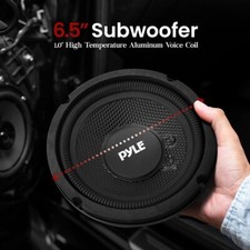 1 PYLE PLMW63 subwoofer sub da 6,5" singola bobina 4 ohm sospensione in gomma