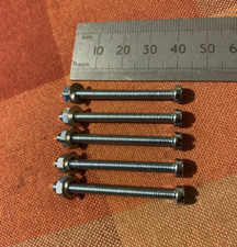 3.5mm x 40mm Long Slotted Machine Screws + Nuts and washers M3.5 Pack  x 5
