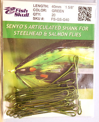 Senyo´s ARTICULATED SHANK für Salmon & Steelhead Flies 40mm oder 25mm GREEN