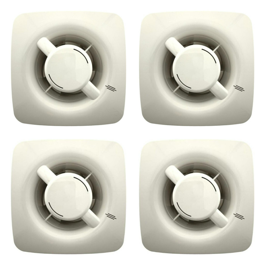 4 x Greenwood Airvac AXS100 Extractor Fans Bathroom/ Toilet Axial 4"" 100mm