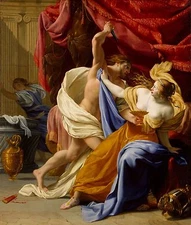 The Rape of Tamar by Eustache Le Sueur 1640 French Old Masters 8x10 Art Print