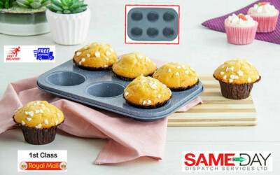 Large Muffin Yorkshire Pudding Mould Cupcake Baking Tray Bakeware  UK