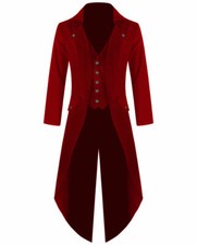 Men's Cotton Twill STEAMPUNK TAILCOAT Jacket Goth Victorian Coat/Trench