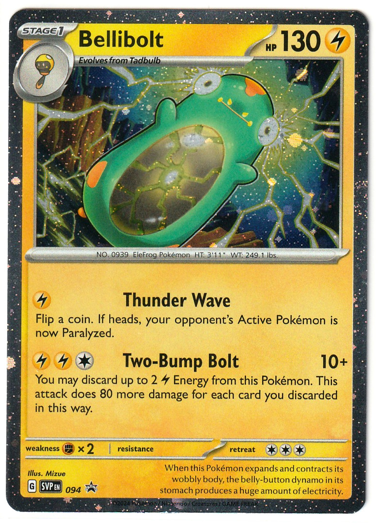 Pokemon Scarlet & Violet Promo Cards #094 Bellibolt HOLO PACK FRESH TCG