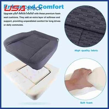 For FORD F-150 2011-2014 DRIVER BOTTOM SEAT COVER STEEL GRAY & Foam Cushion New