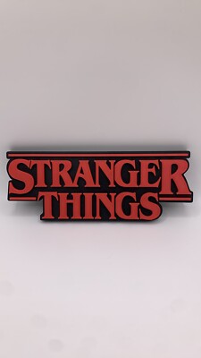Stranger Things 3D Printed Display Logo Desktop Decor Stand Logo