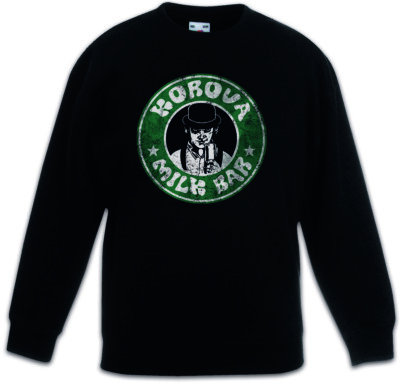KOROVA MILK BAR Kids Boys Girls Pullover Alex Clockwork Bar Orange DeLarge